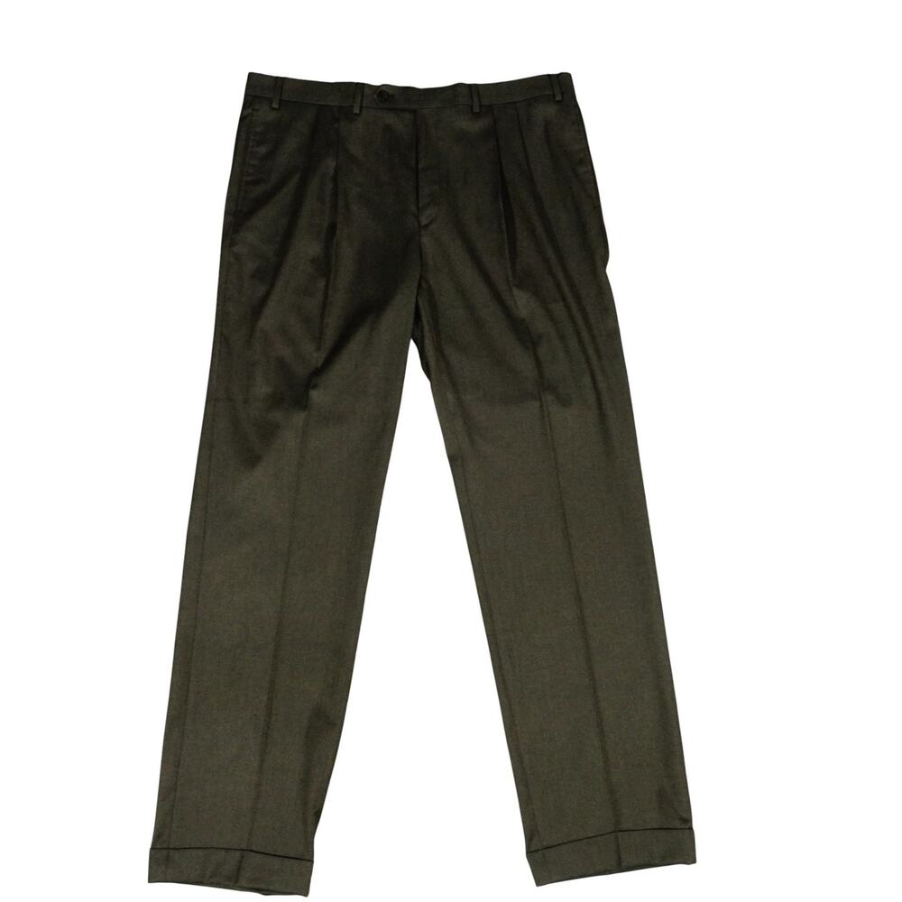 Ralph Lauren Brown Stretch Wrinkle Resistant Dress Pants Check 38 x 32 NWT